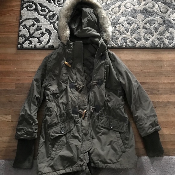 i jeans by Buffalo Jackets & Blazers - Olive Jacket with Detachable Hood
